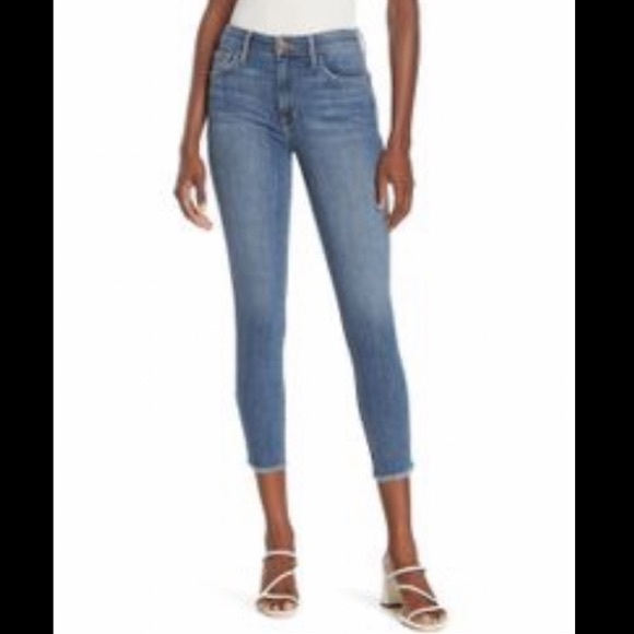 Sam Edelman Denim - The Stiletto Frayed Hem HR Skinny Crop Jeans